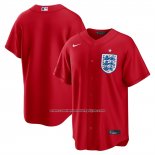 Camiseta Beisbol Hombre Seleccion Nacional Inglaterra X MLB Stadium Replica Rojo