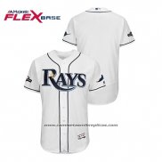 Camiseta Beisbol Hombre Tampa Bay Rays 2019 Postemporada Flex Base Blanco