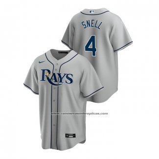 Camiseta Beisbol Hombre Tampa Bay Rays Blake Snell Road Replica Gris