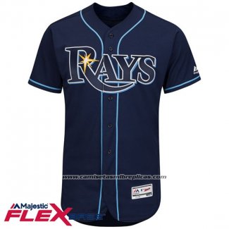 Camiseta Beisbol Hombre Tampa Bay Rays Blank Azul Flex Base Autentico Collection