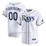 Camiseta Beisbol Hombre Tampa Bay Rays Home Limited Personalizada Blanco