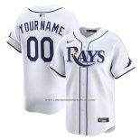 Camiseta Beisbol Hombre Tampa Bay Rays Home Limited Personalizada Blanco