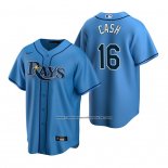 Camiseta Beisbol Hombre Tampa Bay Rays Kevin Cash Replica Alterno Azul