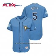 Camiseta Beisbol Hombre Tampa Bay Rays Matt Duffy Flex Base Entrenamiento de Primavera 2019 Azul