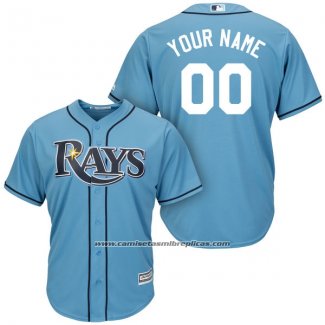 Camiseta Beisbol Hombre Tampa Bay Rays Personalizada Azul