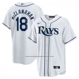 Camiseta Beisbol Hombre Tampa Bay Rays Shane McClanahan Primera Replica Blanco