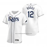 Camiseta Beisbol Hombre Tampa Bay Rays Wade Boggs Autentico Primera Blanco