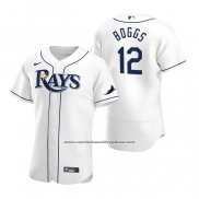 Camiseta Beisbol Hombre Tampa Bay Rays Wade Boggs Autentico Primera Blanco