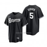 Camiseta Beisbol Hombre Texas Rangers Corey Seager Replica Negro