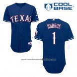 Camiseta Beisbol Hombre Texas Rangers Elvis Andrus 1 Azul Alterno Cool Base