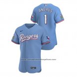 Camiseta Beisbol Hombre Texas Rangers Elvis Andrus Autentico 2020 Alterno Azul