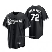 Camiseta Beisbol Hombre Texas Rangers Jonathan Hernandez Replica 2021 Negro