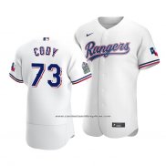 Camiseta Beisbol Hombre Texas Rangers Kyle Cody Autentico Primera Blanco