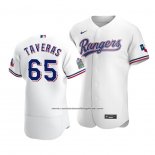 Camiseta Beisbol Hombre Texas Rangers Leody Taveras Autentico Primera Blanco