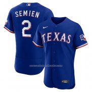 Camiseta Beisbol Hombre Texas Rangers Marcus Semien Alterno Autentico Azul