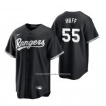 Camiseta Beisbol Hombre Texas Rangers Sam Huff Replica 2021 Negro