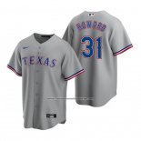 Camiseta Beisbol Hombre Texas Rangers Spencer Howard Replica Road Gris