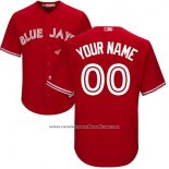 Camiseta Beisbol Hombre Toronto Blue Jays Personalizada Rojo