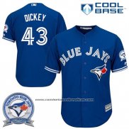 Camiseta Beisbol Hombre Toronto Blue Jays R A Dickey 43 Cool Base Azul