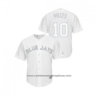 Camiseta Beisbol Hombre Toronto Blue Jays Reese Mcguire 2019 Players Weekend Replica Blanco