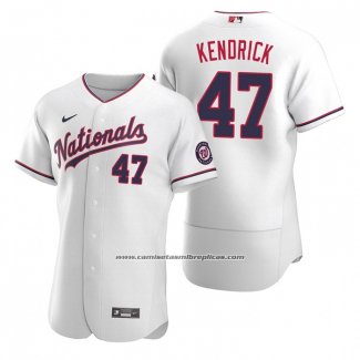 Camiseta Beisbol Hombre Washington Nationals Howie Kendrick Autentico 2020 Alterno Blanco