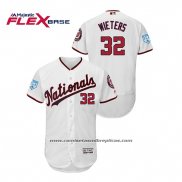Camiseta Beisbol Hombre Washington Nationals Matt Wieters 2019 Entrenamiento de Primavera Flex Base Blanco