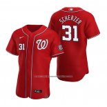 Camiseta Beisbol Hombre Washington Nationals Max Scherzer Autentico Alterno 2020 Rojo
