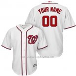 Camiseta Beisbol Hombre Washington Nationals Personalizada Blanco