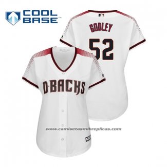 Camiseta Beisbol Mujer Arizona Diamondbacks Zack Godley Cool Base Primera Blanco