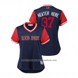 Camiseta Beisbol Mujer Boston Red Sox Heath Hembree 2018 LLWS Players Weekend Heater Here Azul