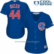 Camiseta Beisbol Mujer Chicago Cubs 44 Anthony Rizzo Cool Base