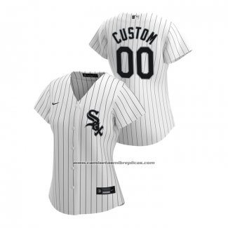 Camiseta Beisbol Mujer Chicago White Sox Personalizada 2020 Replica Primera Blanco