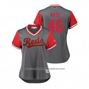 Camiseta Beisbol Mujer Cincinnati Reds Mason Williams 2018 LLWS Players Weekend Mase Gris