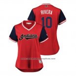 Camiseta Beisbol Mujer Cleveland Indians Edwin Encarnacion 2018 LLWS Players Weekend Rivera Rojo