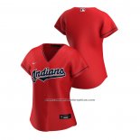 Camiseta Beisbol Mujer Cleveland Indians Replica 2020 Alterno Rojo