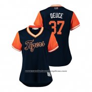 Camiseta Beisbol Mujer Detroit Tigers Jim Adduci 2018 LLWS Players Weekend Deuce Azul