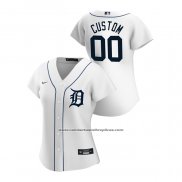 Camiseta Beisbol Mujer Detroit Tigers Personalizada 2020 Replica Primera Blanco