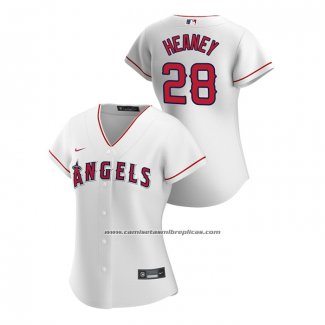 Camiseta Beisbol Mujer Los Angeles Angels Andrew Heaney 2020 Replica Primera Blanco