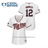 Camiseta Beisbol Mujer Minnesota Twins Jake Odorizzi 2019 Postemporada Cool Base Blanco