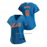 Camiseta Beisbol Mujer New York Mets Jeff Mcneil 2020 Replica Alterno Azul