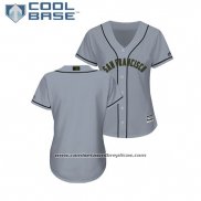 Camiseta Beisbol Mujer San Francisco Giants 2018 Dia de los Caidos Cool Base Gris