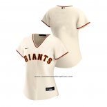 Camiseta Beisbol Mujer San Francisco Giants Replica 2020 Primera Crema