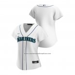 Camiseta Beisbol Mujer Seattle Mariners Replica 2020 Primera Blanco