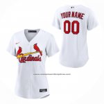 Camiseta Beisbol Mujer St. Louis Cardinals Primera Replica Personalizada Blanco
