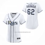 Camiseta Beisbol Mujer Tampa Bay Rays Jonathan Aranda Primera Replica Blanco