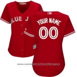 Camiseta Beisbol Mujer Tampa Bay Rays Personalizada Rojo