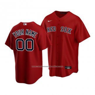 Camiseta Beisbol Nino Boston Red Sox Personalizada Replica Alterno 2020 Rojo