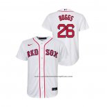 Camiseta Beisbol Nino Boston Red Sox Wade Boggs Replica Primera Blanco