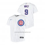 Camiseta Beisbol Nino Chicago Cubs Javier Baez Replica Primera Blanco