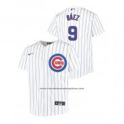 Camiseta Beisbol Nino Chicago Cubs Javier Baez Replica Primera Blanco